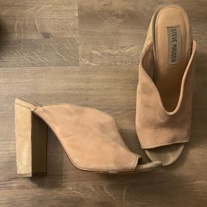 Steve Madden Nude Suede Heels